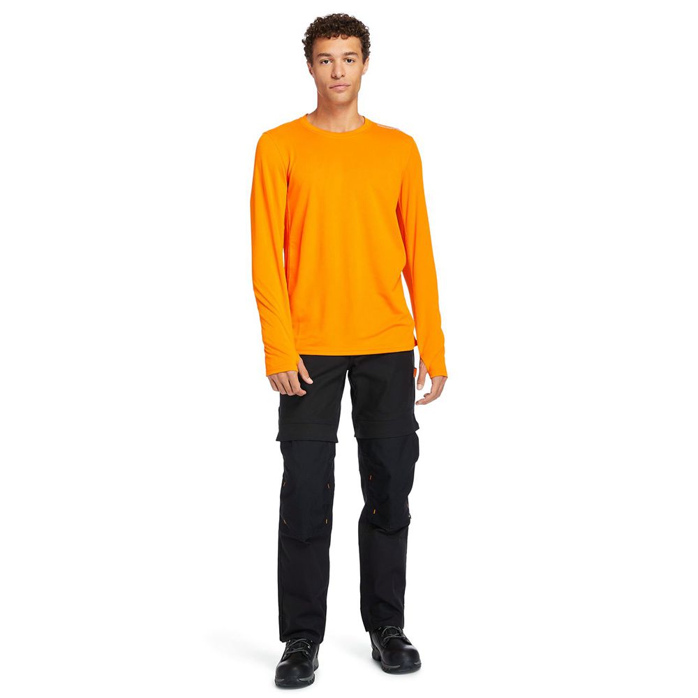 Camisetas Timberland Hombre Pro® Wicking Good Largos Sleeve Naranjas - Chile XPN-857031